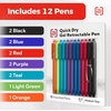 image:imageStaples TRU RED Retractable Gel Pens Medium Point 07mm Blue Ink 12 Pack  QuickDry Pens for Smooth SmearFree WritingAssorted