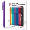 image:imageStaples TRU RED Retractable Gel Pens Medium Point 07mm Blue Ink 12 Pack  QuickDry Pens for Smooth SmearFree WritingAssorted