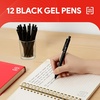 image:imageStaples TRU RED Retractable Gel Pens Medium Point 07mm Blue Ink 12 Pack  QuickDry Pens for Smooth SmearFree WritingBlack