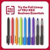 image:imageStaples TRU RED Retractable Gel Pens Medium Point 07mm Blue Ink 12 Pack  QuickDry Pens for Smooth SmearFree WritingBlack