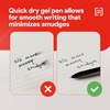 image:imageStaples TRU RED Retractable Gel Pens Medium Point 07mm Blue Ink 12 Pack  QuickDry Pens for Smooth SmearFree WritingBlack