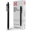 image:imageStaples TRU RED Retractable Gel Pens Medium Point 07mm Blue Ink 12 Pack  QuickDry Pens for Smooth SmearFree WritingBlack