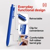 image:imageStaples TRU RED Retractable Gel Pens Medium Point 07mm Blue Ink 12 Pack  QuickDry Pens for Smooth SmearFree WritingBlue