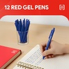 image:imageStaples TRU RED Retractable Gel Pens Medium Point 07mm Blue Ink 12 Pack  QuickDry Pens for Smooth SmearFree WritingBlue
