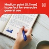 image:imageStaples TRU RED Retractable Gel Pens Medium Point 07mm Blue Ink 12 Pack  QuickDry Pens for Smooth SmearFree WritingBlue