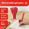 image:imageStaples TRU RED Retractable Gel Pens Medium Point 07mm Blue Ink 12 Pack  QuickDry Pens for Smooth SmearFree WritingRed