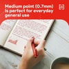 image:imageStaples TRU RED Retractable Gel Pens Medium Point 07mm Blue Ink 12 Pack  QuickDry Pens for Smooth SmearFree WritingRed