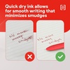 image:imageStaples TRU RED Retractable Gel Pens Medium Point 07mm Blue Ink 12 Pack  QuickDry Pens for Smooth SmearFree WritingRed
