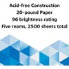 image:imageTRU RED 85 x 11 Multipurpose Paper 20 lbs 96 Brightness 500 SheetsReam 8 ReamsCarton11 x 17