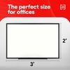 image:imageTRU RED Steel Magnetic Whiteboard  Dry Erase Board for Wall White Board with Satin Frame 2 ft x 15 ftBlack