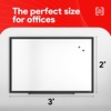 image:imageTRU RED Steel Magnetic Whiteboard  Dry Erase Board for Wall White Board with Satin Frame 2 ft x 15 ftBlack