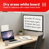 image:imageTRU RED Steel Magnetic Whiteboard  Dry Erase Board for Wall White Board with Satin Frame 2 ft x 15 ftBlack