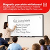 image:imageTRU RED Steel Magnetic Whiteboard  Dry Erase Board for Wall White Board with Satin Frame 2 ft x 15 ftBlack