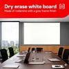 image:imageTRU RED Steel Magnetic Whiteboard  Dry Erase Board for Wall White Board with Satin Frame 2 ft x 15 ftGray
