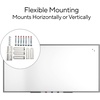 image:imageTRU RED Steel Magnetic Whiteboard  Dry Erase Board for Wall White Board with Satin Frame 2 ft x 15 ftGunmetal