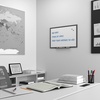 image:imageTRU RED Steel Magnetic Whiteboard  Dry Erase Board for Wall White Board with Satin Frame 2 ft x 15 ftGunmetal