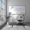 image:imageTRU RED Steel Magnetic Whiteboard  Dry Erase Board for Wall White Board with Satin Frame 2 ft x 15 ftGunmetal