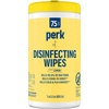 image:imagePerk Disinfecting Wipes Lemon Scent 75 WipesCanister 6 Pack  MultiSurface Cleaning Wipes for Home Office amp Classroom1 Count Pack of 1