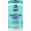 image:imagePerk Disinfecting Wipes Lemon Scent 75 WipesCanister 6 Pack  MultiSurface Cleaning Wipes for Home Office amp Classroom1 Pack