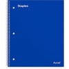 image:imageSTAPLES Accel 5Subject Notebook 85 x 11 College Ruled 200 Sheets Assorted Colors 3Pack