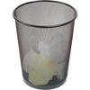 image:imageSTAPLES Indoor Black Trash Can Without Lid Steel Mesh 5 Gallon Capacity