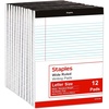 image:imageSTAPLES Legal Pads 85 x 11 Wide Ruled Perforated 50 SheetsPad 12PackNotepads 12 Pack