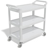 image:imageStaples Plastic Utility Cart with Wheels Gray Lightweight Rolling Utility Cart for Office Home and Storage Use