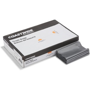 image:imageCoastwide Professional 3033 Gallon Trash Bag 33 x 40 Low Density 15 mil Silver 100 BagsBox