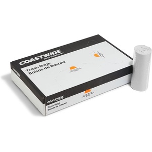 image:imageCoastwide Professional 33 Gallon Trash Bag with 30 PCR 33 x 39 Low Density 08 mil Clear 200 BagsBox