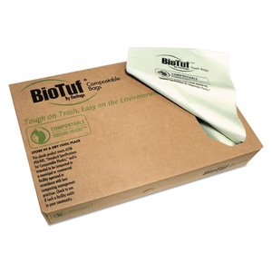 image:imageCoastwide Professional 4045 Gallon Compostable Bag 40 x 46 Low Density 09 Mil Green 100 BagsBox