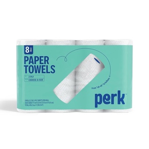 image:imagePerk ChooseASize Paper Towels 2Ply 116 SheetsRoll 8 Rolls Pack  Highly Absorbent Kitchen Towels White