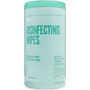 image:imagePerk Disinfecting Wipes Lemon Scent 75 WipesCanister 6 Pack  MultiSurface Cleaning Wipes for Home Office amp Classroom6 Pack