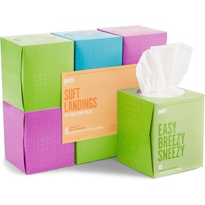 image:imagePerk Ultra Soft Facial Tissues 2Ply 160 SheetsBox 3 BoxesPack 12 PacksCarton FSC Certified Soft Tissue6 Count Pack of 1