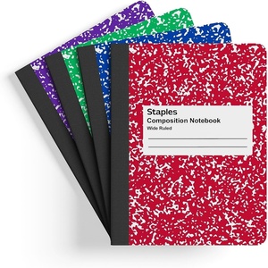 image:imageSTAPLES Composition Notebook 975 x 75 Wide Ruled Assorted Colors 48Pack