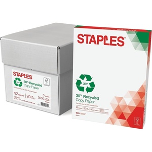 image:imageStaples 30 Recycled Copy Paper 8 12 x 11 Case For Office School amp Home85 x 11
