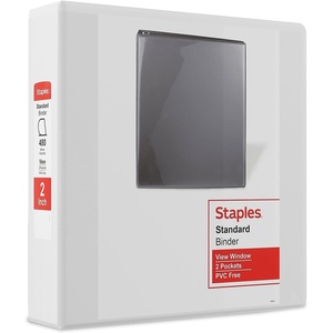 image:imageStaples 3Ring Binder 2 DRing White HighCapacity Organizer for Home Office amp School Holds up to 480 Sheets 6PackWhite