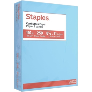 image:imageStaples Cardstock Paper 110 lbs 85Inch x 11Inch Ivory 250Pack For Office School amp HomeBlue