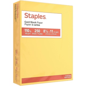 image:imageStaples Cardstock Paper 110 lbs 85Inch x 11Inch Ivory 250Pack For Office School amp HomeCanary Yellow