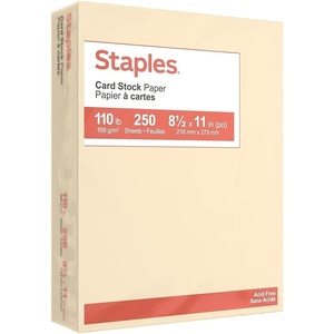image:imageStaples Cardstock Paper 110 lbs 85Inch x 11Inch Ivory 250Pack For Office School amp HomeIvory