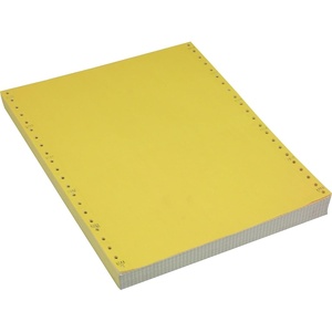 image:imageStaples Computer Paper 95 x 11Inch 2Part 15 lbs 100 Bright WhiteCanary 1650SheetsCT
