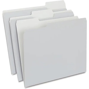 image:imageStaples File Folders Letter Size 13Cut Tabs Assorted Colors Durable 105Point Paper Stock 100PackGray