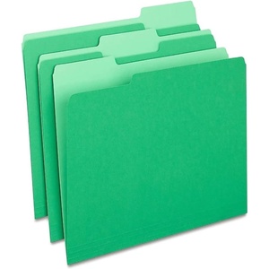 image:imageStaples File Folders Letter Size 13Cut Tabs Assorted Colors Durable 105Point Paper Stock 100PackGreen