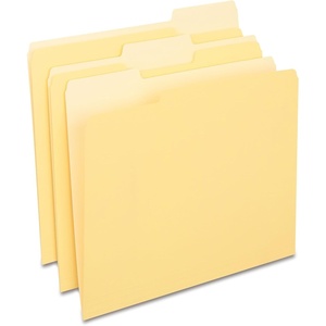 image:imageStaples File Folders Letter Size 13Cut Tabs Assorted Colors Durable 105Point Paper Stock 100PackYellow