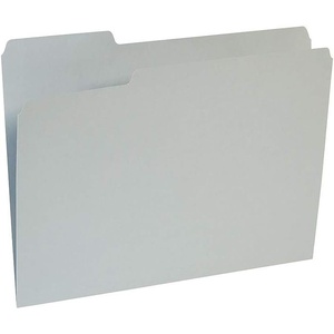 image:imageStaples Reinforced File Folders Letter Size 13Cut Tabs Assorted Colors HeavyDuty 105Point Stock 100BoxGray