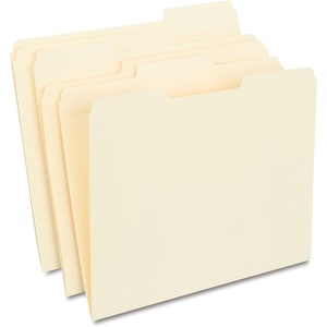 image:imageStaples Reinforced File Folders Letter Size 13Cut Tabs Assorted Colors HeavyDuty 105Point Stock 100BoxManila