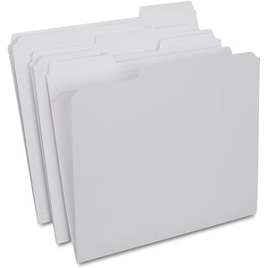 image:imageStaples Reinforced File Folders Letter Size 13Cut Tabs Assorted Colors HeavyDuty 105Point Stock 100BoxWhite