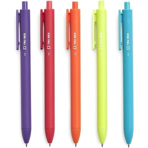 image:imageStaples TRU RED Retractable Gel Pens Medium Point 07mm Blue Ink 12 Pack  QuickDry Pens for Smooth SmearFree WritingAssorted