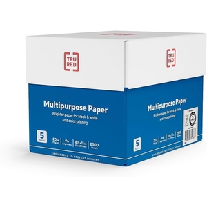 image:imageTRU RED 85 x 11 Multipurpose Paper 20 lbs 96 Brightness 500 SheetsReam 8 ReamsCarton85 x 11