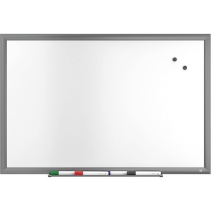 image:imageTRU RED Steel Magnetic Whiteboard  Dry Erase Board for Wall White Board with Satin Frame 2 ft x 15 ftGunmetal