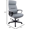 image:imageSTAPLES Rutherford Ergonomic Manager amp Executive Office Chair High Back Swivel Adjustable Height Luxura Faux Leather GrayGrey